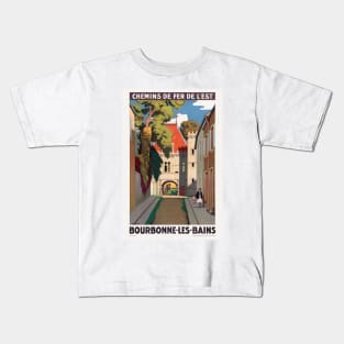 Bourbonne-les-Bains Vintage Poster 1930 Kids T-Shirt